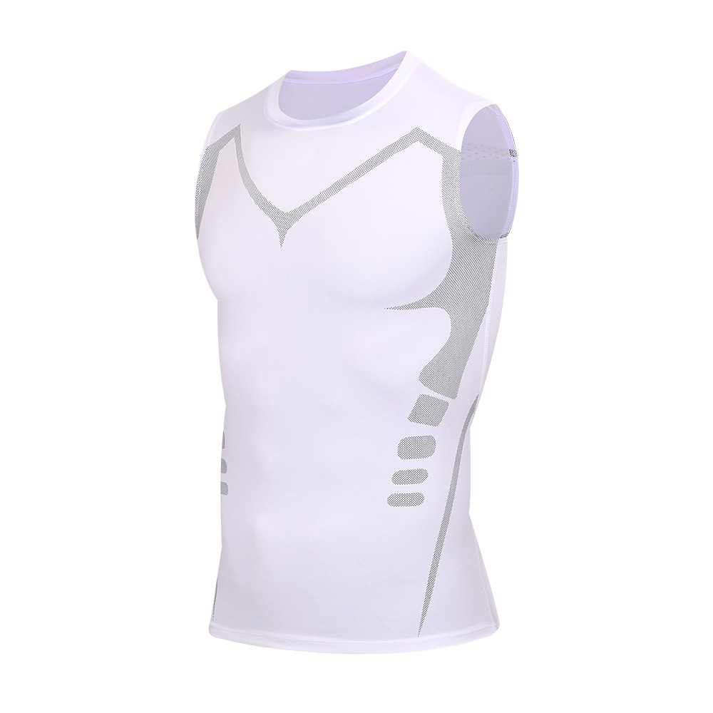 Tank Top Muscle - เสื้อกล้ามรัดรูปสำหรับผู้ชาย แขนกุด พิมพ์ลาย แห้งเร็ว เสื้อฟิตเนส เสื้อออกกำลังกายเพาะกาย