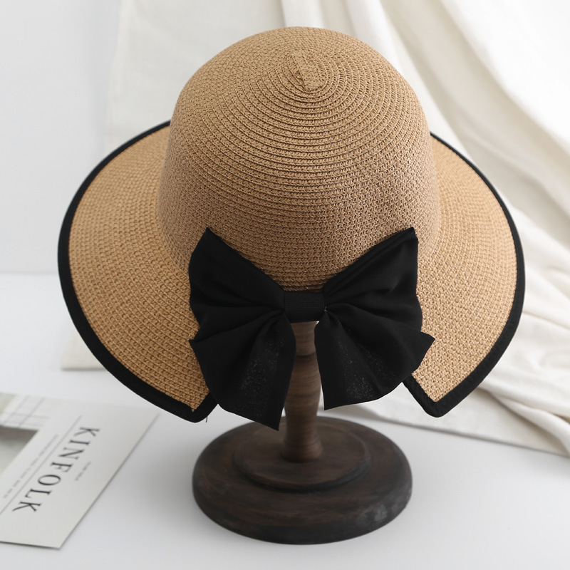 K189 หมวกผู้หญิง หมวกชายหาด ปา - Bucket Hat Straw บทวิจารณ์และราคา