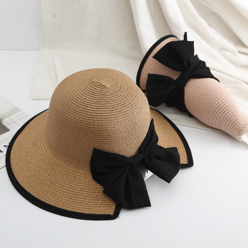 K189 หมวกผู้หญิง หมวกชายหาด ปา - Bucket Hat Straw บทวิจารณ์และราคา