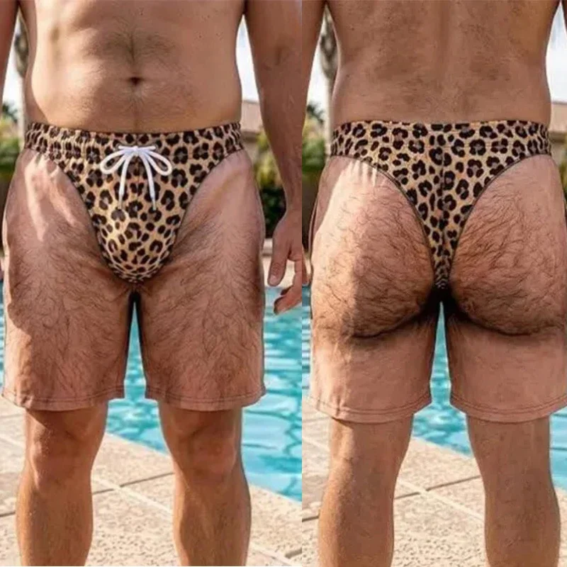 กางเกงว่ายน้ำผู้ชายลายเสือดาวแ - Swim Trunk Quick Dry บทวิจารณ์และราคา